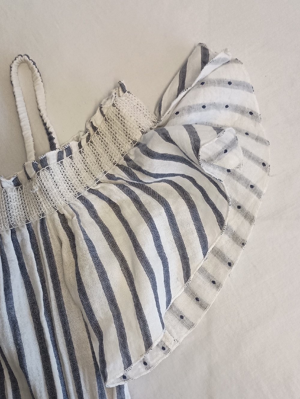 V By Violet Weekend Women's Size Small Cotton Gauze Dress With Pockets Coastal - Picture 5 of 10